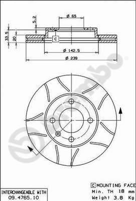 AP X 20024 тормозной диск на AUDI 80 (81, 85, B2)