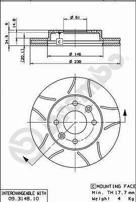 AP X 24156 тормозной диск на RENAULT CLIO II (BB0/1/2_, CB0/1/2_)