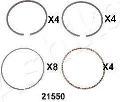 Ashika 34-21550 поршневое кольцо на MAZDA 323 I (FA)