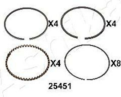 Ashika 34-25451 поршневое кольцо на NISSAN SUNNY II (N13)