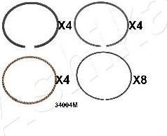 Ashika 34-34004M поршневое кольцо на SUZUKI BALENO универсал (EG)