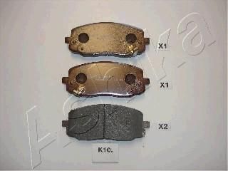 Ashika 50-0K-010 комплект тормозных колодок, дисковый тормоз на HYUNDAI i10 (PA)