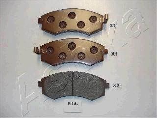 Ashika 50-K0-014 комплект тормозных колодок, дисковый тормоз на SSANGYONG KORANDO (KJ)
