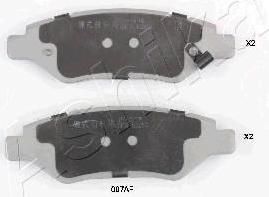 Ashika 51-00-007 комплект тормозных колодок, дисковый тормоз на CADILLAC CTS
