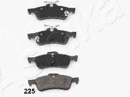 Ashika 51-02-225 комплект тормозных колодок, дисковый тормоз на HONDA CIVIC IX (FK)