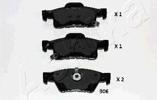 Ashika 51-09-906 комплект тормозных колодок, дисковый тормоз на JEEP GRAND CHEROKEE IV (WK, WK2)
