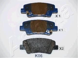 ASHIKA Колодки тормозные задние дисковые к-т KIA RIO 09;20111 1.1 CRDi 1.2 1.4 CRDi SOUL 09- 1.6 CRDi KORANDO 10- 2.0 e-XDi 4x4 (51-0K-K06)