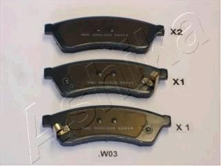 Ashika 51-0W-W03 комплект тормозных колодок, дисковый тормоз на CHEVROLET EPICA (KL1_)