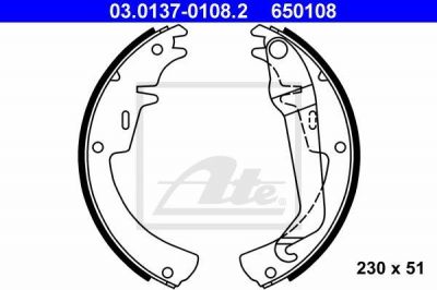 ATE 03.0137-0108.2 комплект тормозных колодок на OPEL MANTA B CC (53_, 55_)