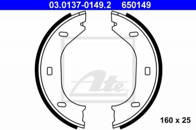 ATE 03.0137-0149.2 комплект тормозных колодок, стояночная тормозная с на 3 (E30)