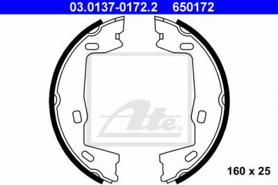 ATE 03.0137-0172.2 Колодки торм.бараб. Opel Astra, Calibra, Kadett