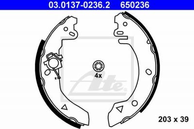 ATE 03.0137-0236.2 комплект тормозных колодок на FORD FIESTA фургон (FVD)