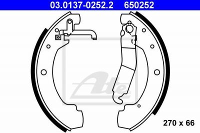 ATE 03.0137-0252.2 комплект тормозных колодок на VW TRANSPORTER III фургон