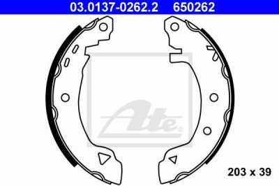 ATE 03.0137-0262.2 комплект тормозных колодок на FIAT BRAVA (182)