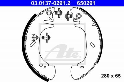 ATE 03.0137-0291.2 комплект тормозных колодок на FORD TRANSIT c бортовой платформой/ходовая часть (E_ _)