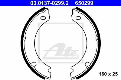 ATE 03.0137-0299.2 комплект тормозных колодок, стояночная тормозная с на VOLVO 960 Kombi (965)