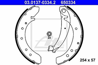ATE 03.0137-0334.2 комплект тормозных колодок на PEUGEOT BOXER автобус (230P)