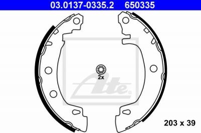 ATE 03.0137-0335.2 Колодки торм.бараб. Renault Megane