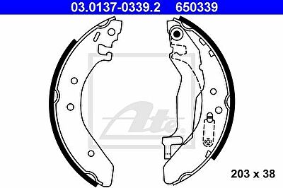 ATE 03.0137-0339.2 комплект тормозных колодок на ROVER COUPE