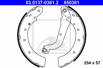 ATE 03.0137-0361.2 комплект тормозных колодок на NISSAN SERENA (C23M)