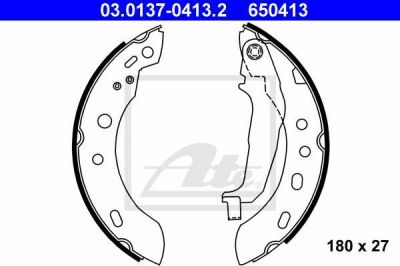 ATE 03.0137-0413.2 комплект тормозных колодок на NISSAN MICRA II (K11)