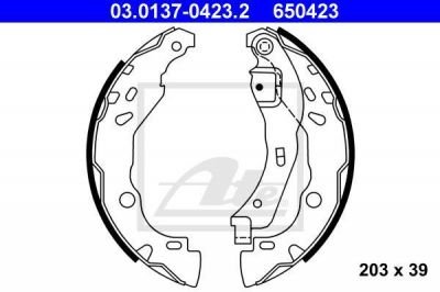 ATE 03.0137-0423.2 комплект тормозных колодок на RENAULT CLIO II (BB0/1/2_, CB0/1/2_)