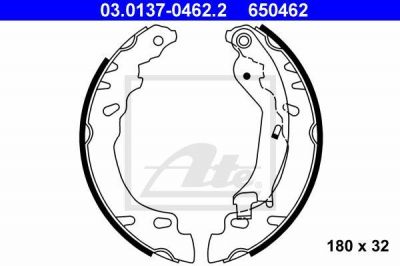ATE 03.0137-0462.2 комплект тормозных колодок на FIAT PANDA Van (169)