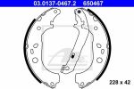 ATE 03.0137-0467.2 Комплект тормозных колодок