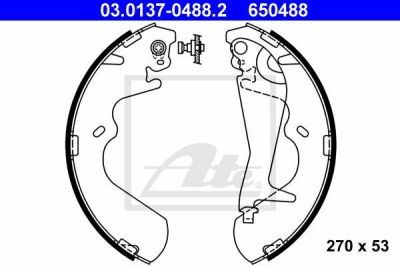 ATE 03.0137-0488.2 комплект тормозных колодок на HYUNDAI H-1 / STAREX