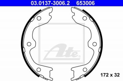 ATE 03.0137-3006.2 комплект тормозных колодок, стояночная тормозная с на NISSAN 350 Z (Z33)