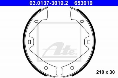 ATE 03.0137-3019.2 комплект тормозных колодок, стояночная тормозная с на VW TOUAREG (7P5)