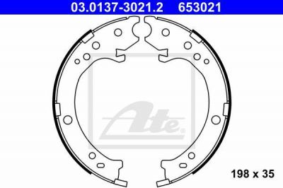 ATE 03.0137-3021.2 Колодки тормозные комплект, стояночная тормозная система