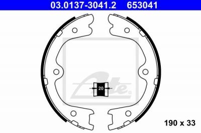 ATE 03.0137-3041.2 комплект тормозных колодок, стояночная тормозная с на NISSAN GT-R (R35)