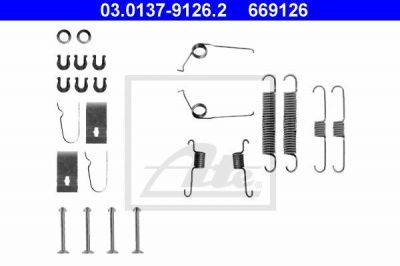 ATE 03.0137-9126.2 комплектующие, тормозная колодка на DAIHATSU CHARADE III (G100, G101, G102)