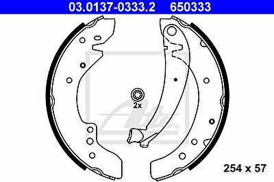 ATE 03.0137.0333.2 КОЛОДКИ ТОРМ. БАР. CITROEN. RENAULT. PEUGEOT. FIAT