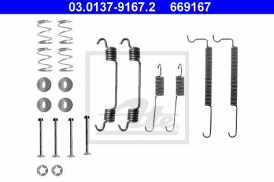 ATE 03013791672 Установ. ком-т колодок Opel, Daewoo