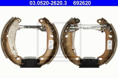 ATE 03.0520-2620.3 комплект тормозных колодок на PEUGEOT 306 (7B, N3, N5)