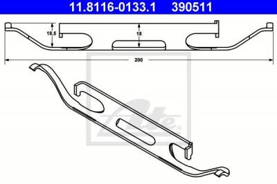 ATE 11.8116-0133.1 пружина, тормозной суппорт на VOLVO XC60