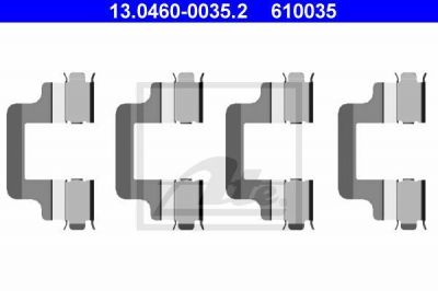 ATE 13.0460-0035.2 Комплектующие, колодки дискового тормоза