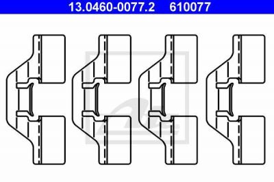 ATE 13.0460-0077.2 комплектующие, колодки дискового тормоза на RENAULT MEGANE II (BM0/1_, CM0/1_)