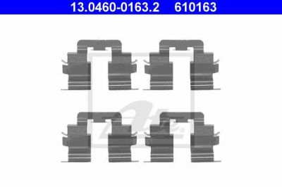ATE 13.0460-0163.2 комплектующие, колодки дискового тормоза на MERCEDES-BENZ A-CLASS (W168)