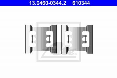ATE 13.0460-0344.2 комплектующие, колодки дискового тормоза на NISSAN INTERSTAR c бортовой платформой/ходовая часть