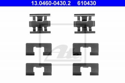 ATE 13.0460-0430.2 комплектующие, колодки дискового тормоза на HONDA CIVIC VI Fastback (MA, MB)