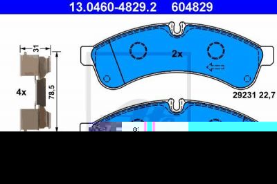ATE 13.0460-4829.2 комплект тормозных колодок, дисковый тормоз на IVECO DAILY IV фургон/универсал