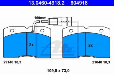 ATE 13.0460-4918.2 комплект тормозных колодок, дисковый тормоз на IVECO DAILY II фургон/универсал