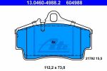 ATE 13.0460-4988.2 комплект тормозных колодок, дисковый тормоз на PORSCHE BOXSTER (987)