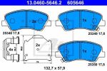 ATE 13.0460-5646.2 комплект тормозных колодок, дисковый тормоз на KIA RIO III седан (UB)