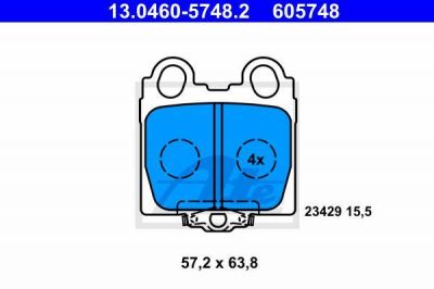 ATE 13.0460-5748.2 комплект тормозных колодок, дисковый тормоз на LEXUS IS I (JCE1_, GXE1_)