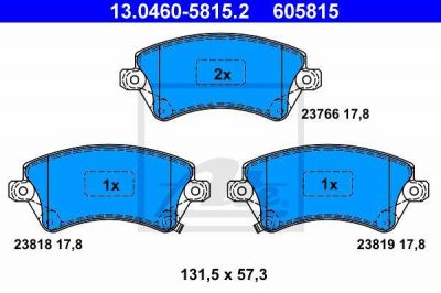 ATE 13.0460-5815.2 Комплект тормозных колодок, диско
