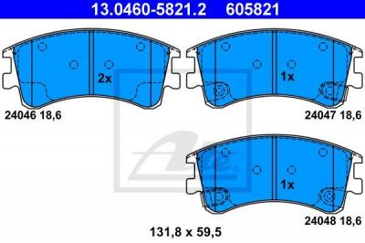 ATE 13.0460-5821.2 Колодки пер. MAZDA 6 2.0-2.3